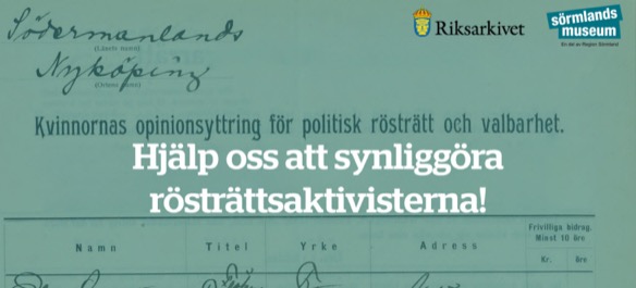 Sörmland Museum coverage of the suffrage petition data